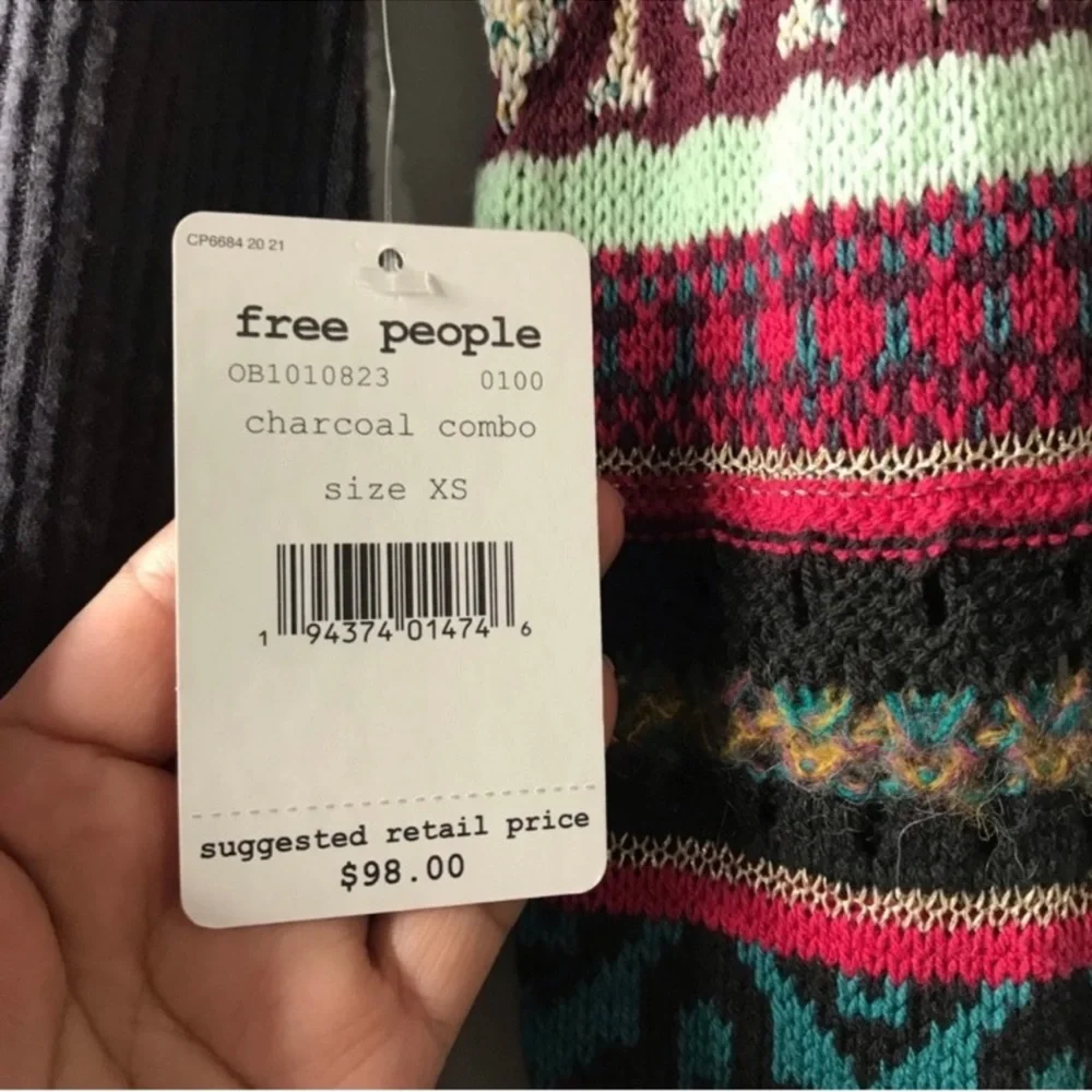 NWT Free People Prism sweater Size XS